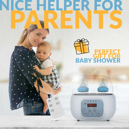 Remote-Controlled Baby Bottle Warmer and Formula Sterilizer – Perfect Gift for New Parents