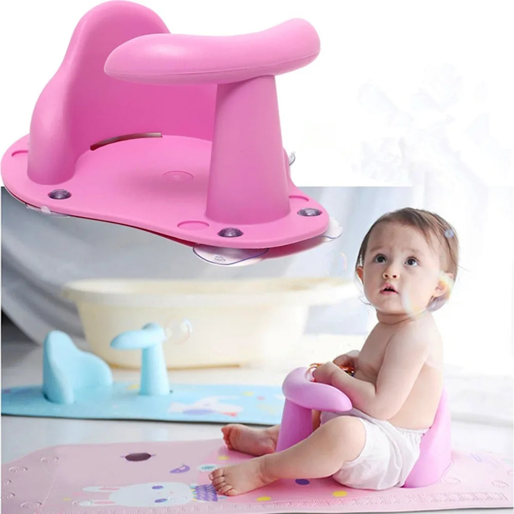 Infant Bath Seat for Newborns - Non-Slip Plastic Bath Chair for Tub Applications