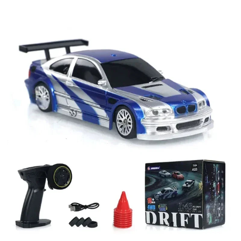 2.4G RC Drift Car 1/43 Scale 4WD High-Speed Remote Control Mini Racing Model