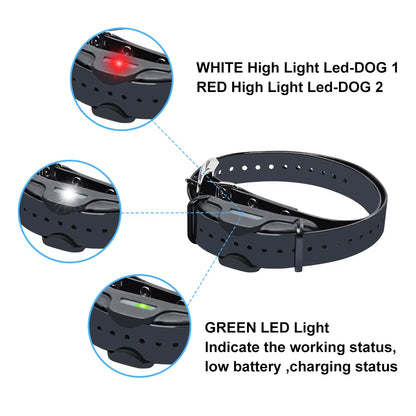 Dog Trainer'S Collar Hunting Dog Training System Waterproof Rechargeable Dog Electic Collars 2000M Control for Medium Large Dogs
