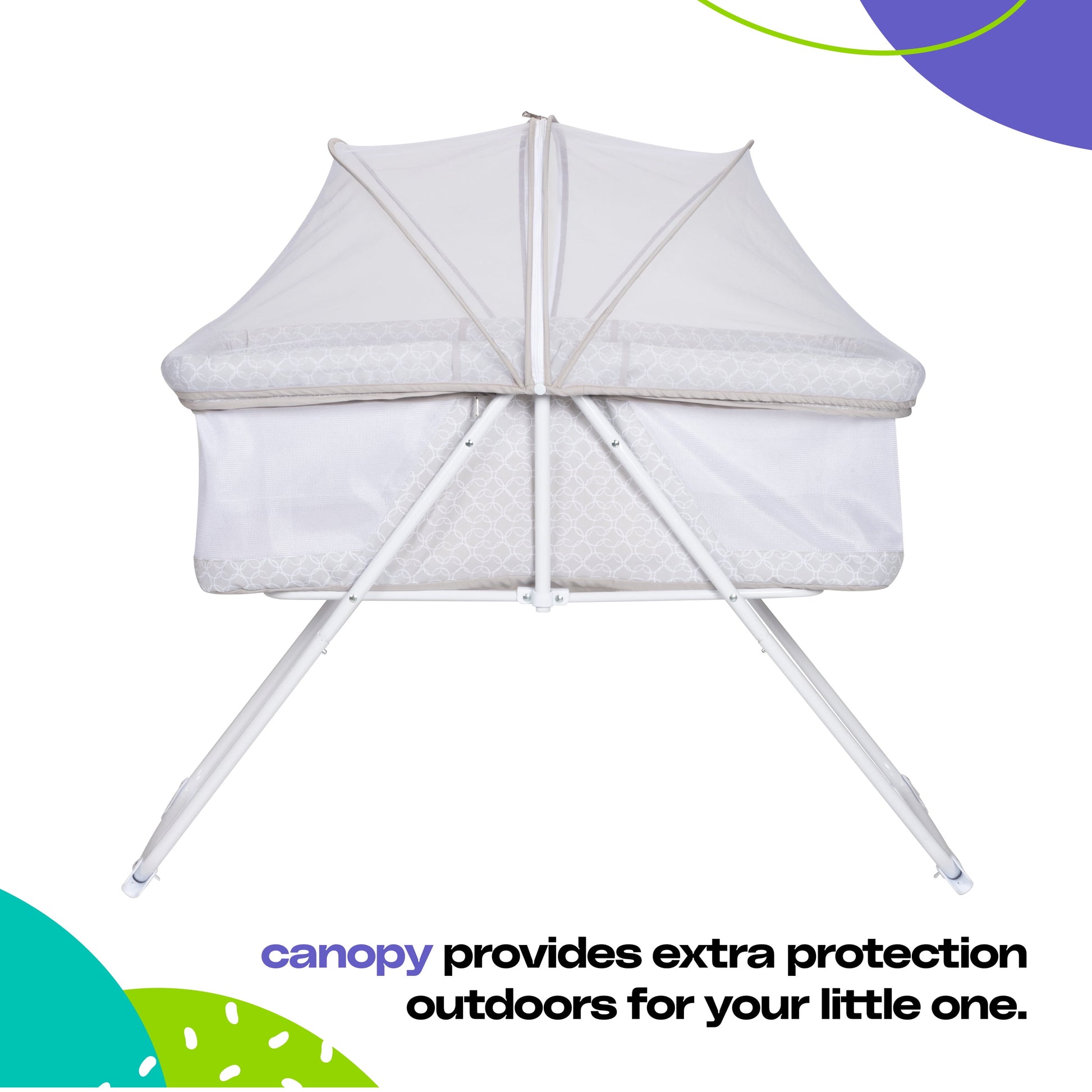 Sleep Spot Baby Bassinet in Noir Polka Dot Design
