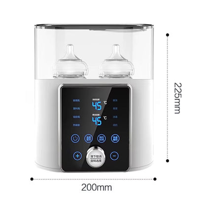 8-in-1 Professional Baby Bottle Warmer and Sterilizer with Timer for Breast Milk and Formula, Dual Bottle Capacity