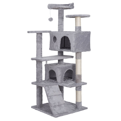 55-Inch Multi-Level Cat Tree Tower Activity Center with Condo - Available in 6 Colors