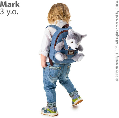 Wolf-Themed Backpack and Plush Toys for Children Aged 2-5 Years