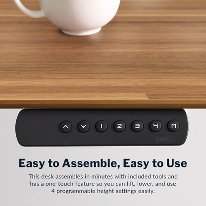 Premium Height Adjustable Electric Standing Desk - Dual Motor with Memory Presets, Sturdy T-Style Legs - Ideal for Gaming or Home Office Workstation - 60” x 30”, Butcher Block Finish