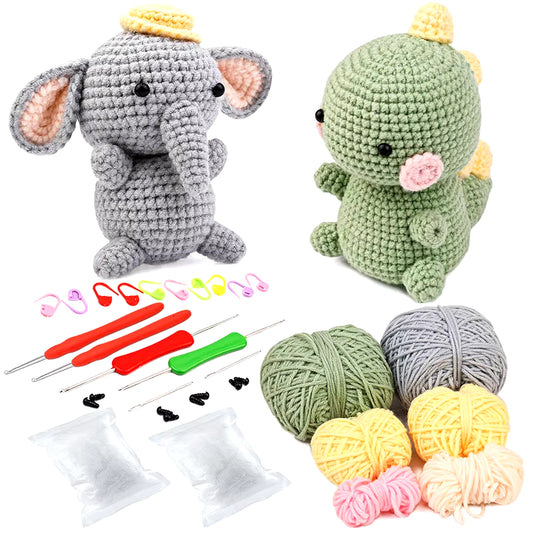 Crochet Animal DIY Kit for Beginners: Complete with Yarn, Needles, and Accessories