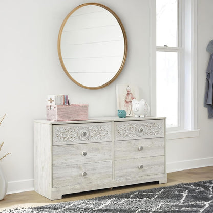 Paxberry Bohemian Dresser in Whitewash Finish