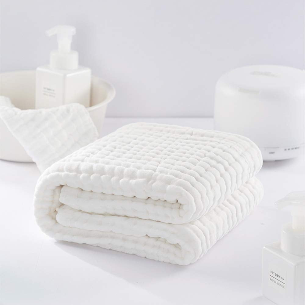 Hooded Muslin Cotton Baby Towels for Newborns - Soft, Absorbent Bath Towel with Hood for Infants and Toddlers, Large 32x32 Inches, Essential for Newborn Care