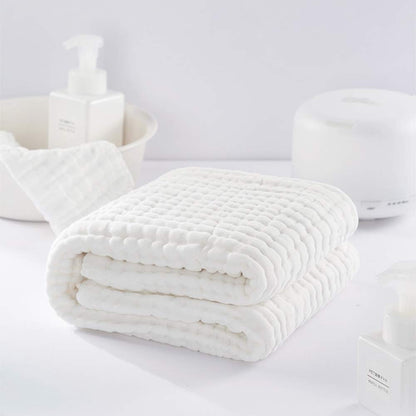 Hooded Muslin Cotton Baby Towels for Newborns - Soft, Absorbent Bath Towel with Hood for Infants and Toddlers, Large 32x32 Inches, Essential for Newborn Care