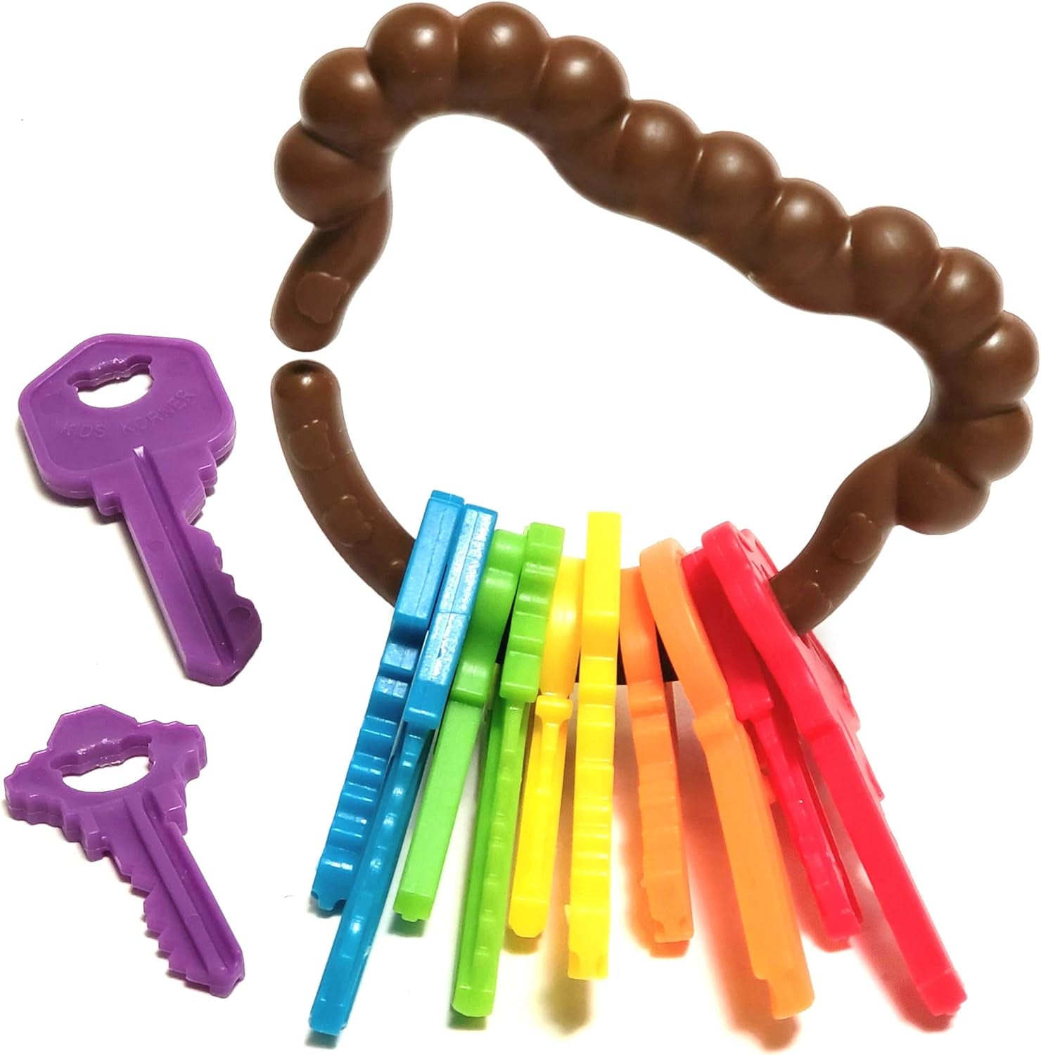Montessori-Inspired Baby Keys Toy Set for Toddlers - Engaging Matching Games and Learning Tools for 2-Year-Olds - Realistic Pretend Play and Sensory Toys for Autistic Children with Activity E-Book