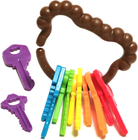 Montessori-Inspired Baby Keys Toy Set for Toddlers - Engaging Matching Games and Learning Tools for 2-Year-Olds - Realistic Pretend Play and Sensory Toys for Autistic Children with Activity E-Book
