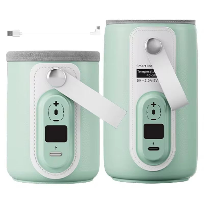 Insulated Baby Bottle Warmer Bag - USB Rechargeable Milk and Water Heater for Outdoor Travel