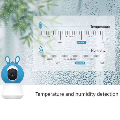 2K 4MP Tuya Smart Baby Monitor with 5-Inch Portable Display, Remote App Control, Cry Detection, Auto Night Vision, and Nanny Features