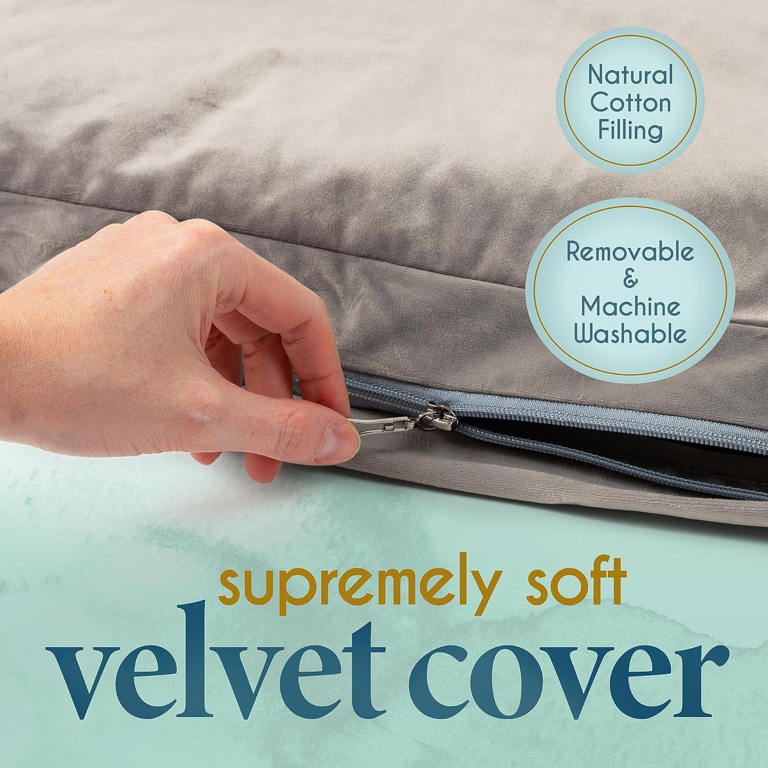 Zabuton Meditation Mat - Luxurious Velvet Floor Cushion with 100% Cotton Insert for Comfortable Sitting and Yoga Practice for All Genders
