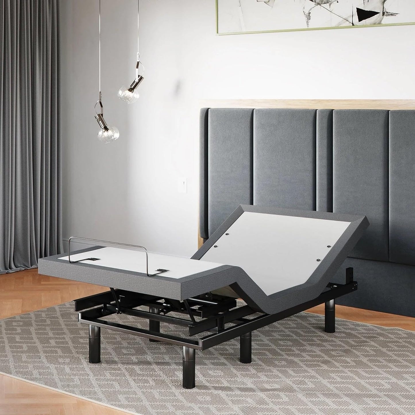 Classic Adjustable Bed Base, Head and Foot Lift, Massage, Under-Bed Lights, USB, Memory, Zero Gravity Smart Frame - Twin XL