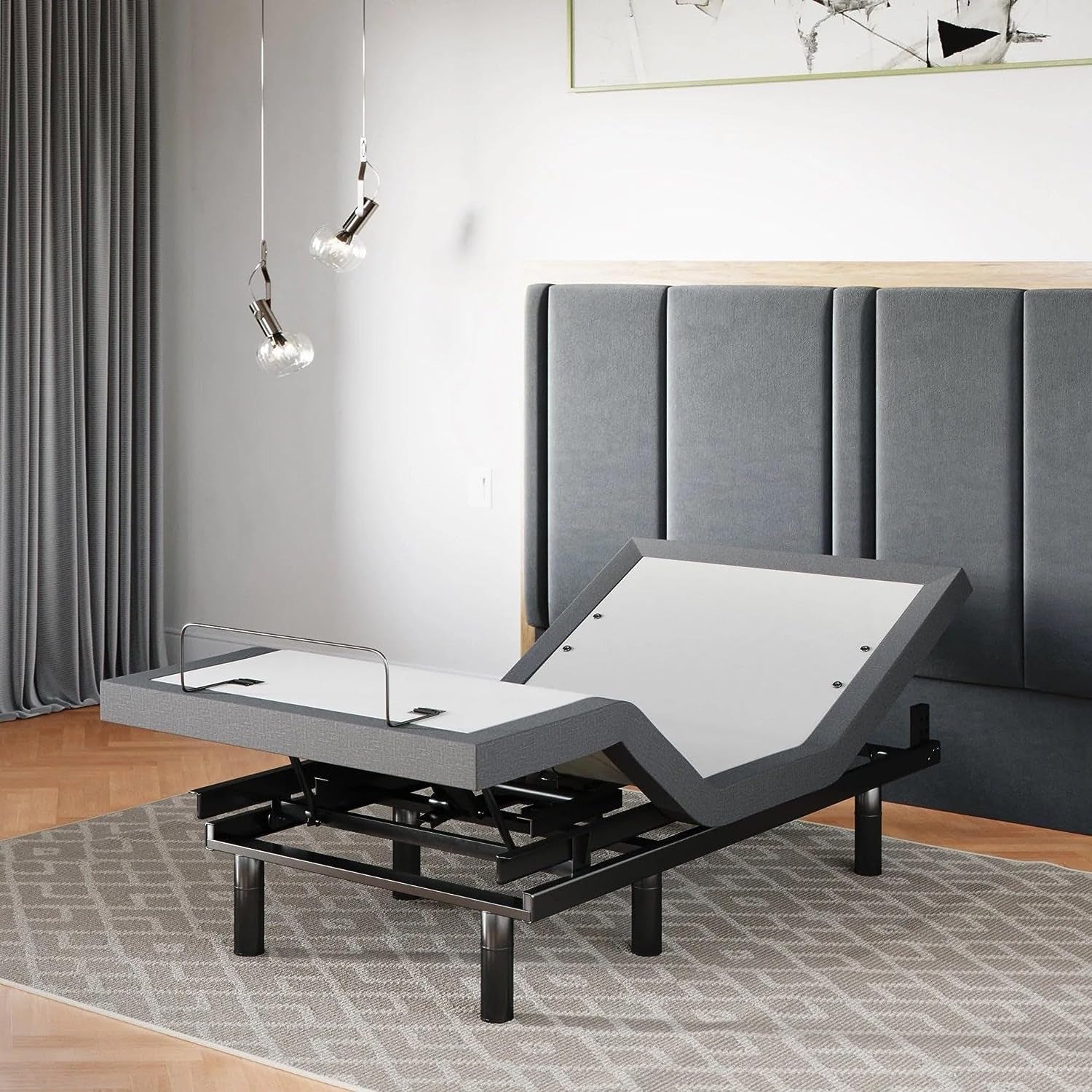 Classic Adjustable Bed Base, Head and Foot Lift, Massage, Under-Bed Lights, USB, Memory, Zero Gravity Smart Frame - Twin XL