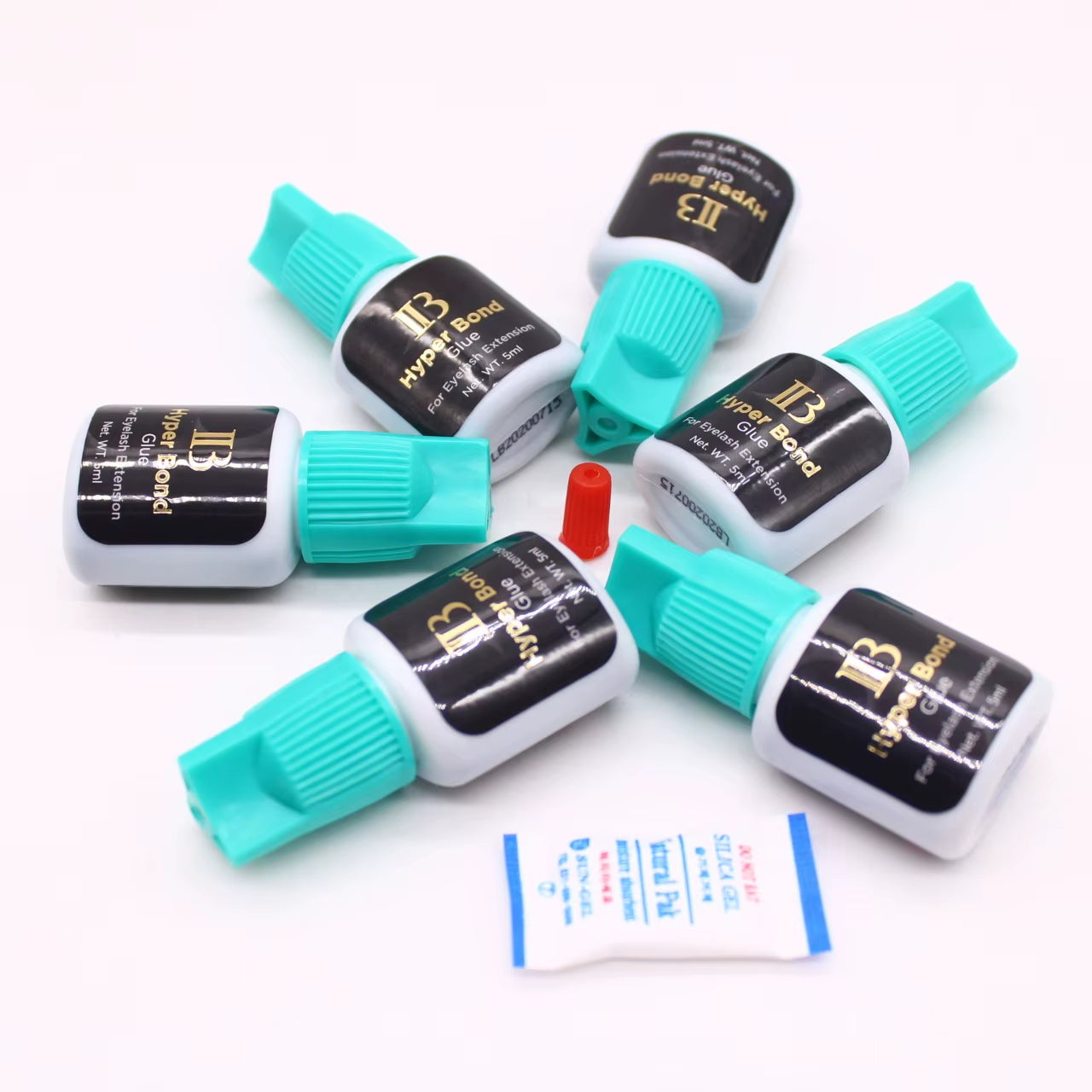 5/10 Bottles IB Hyper Bond Glue for Eyelash Extensions Korea 0.5S Fast Drying Ibeauty Cyan Cap False Lash Adhesive Makeup Tools