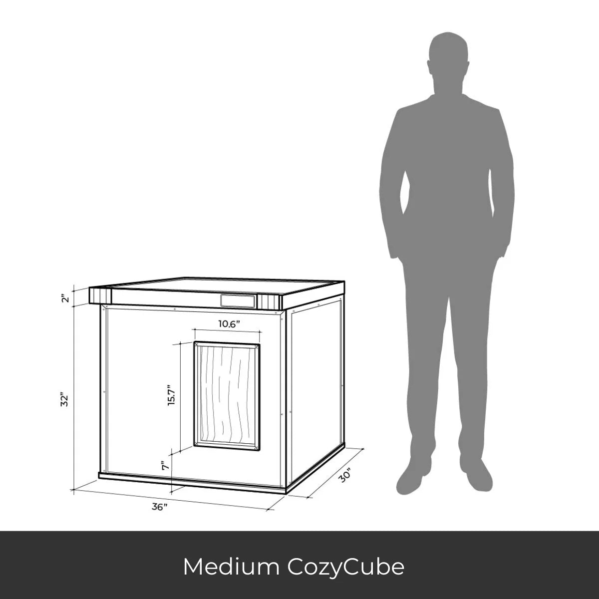 Cozycube Insulated Dog House with Coldroom Panel