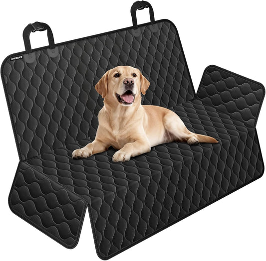 Waterproof Dog Car Seat Cover for Back Seat - Scratch Proof & Nonslip Backing & Bench Seat Cover, Quilted, Padded, Durable Pet Seat Protector for Cars Trucks and Suvs