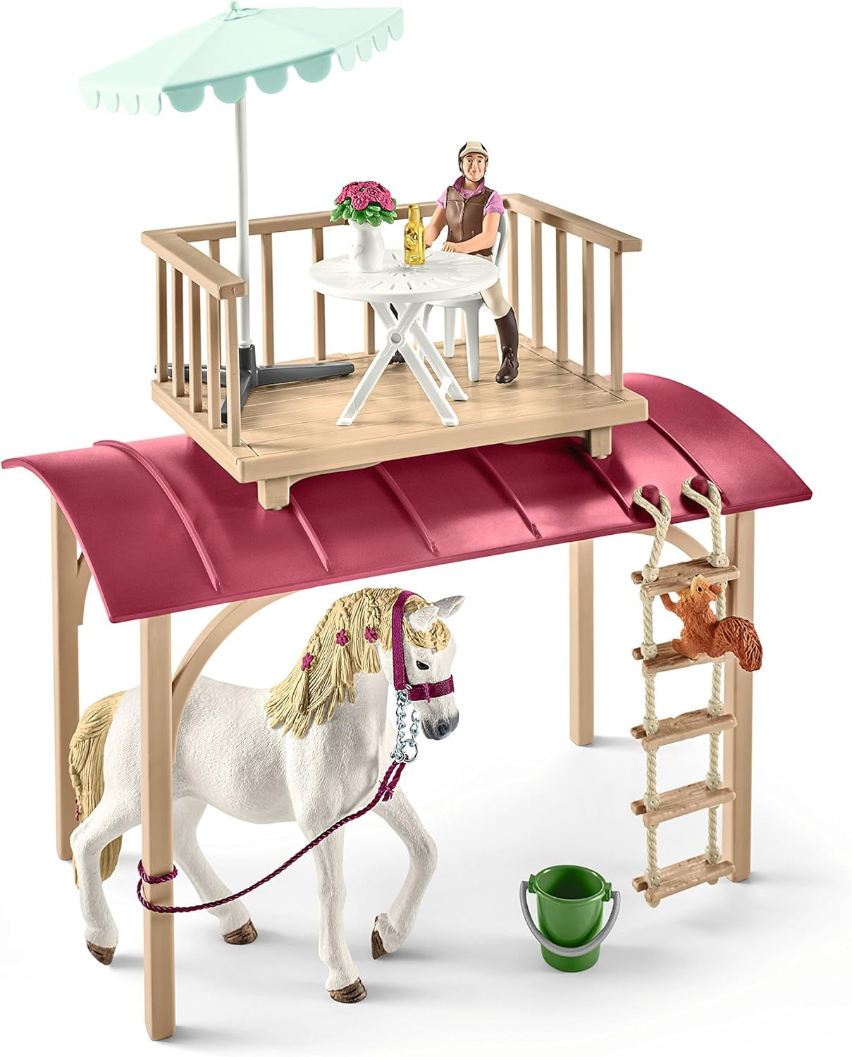 Horse Club Camper Set with Toy Horse Figurine - 43-Piece Gift for Girls and Boys, Ages 5+