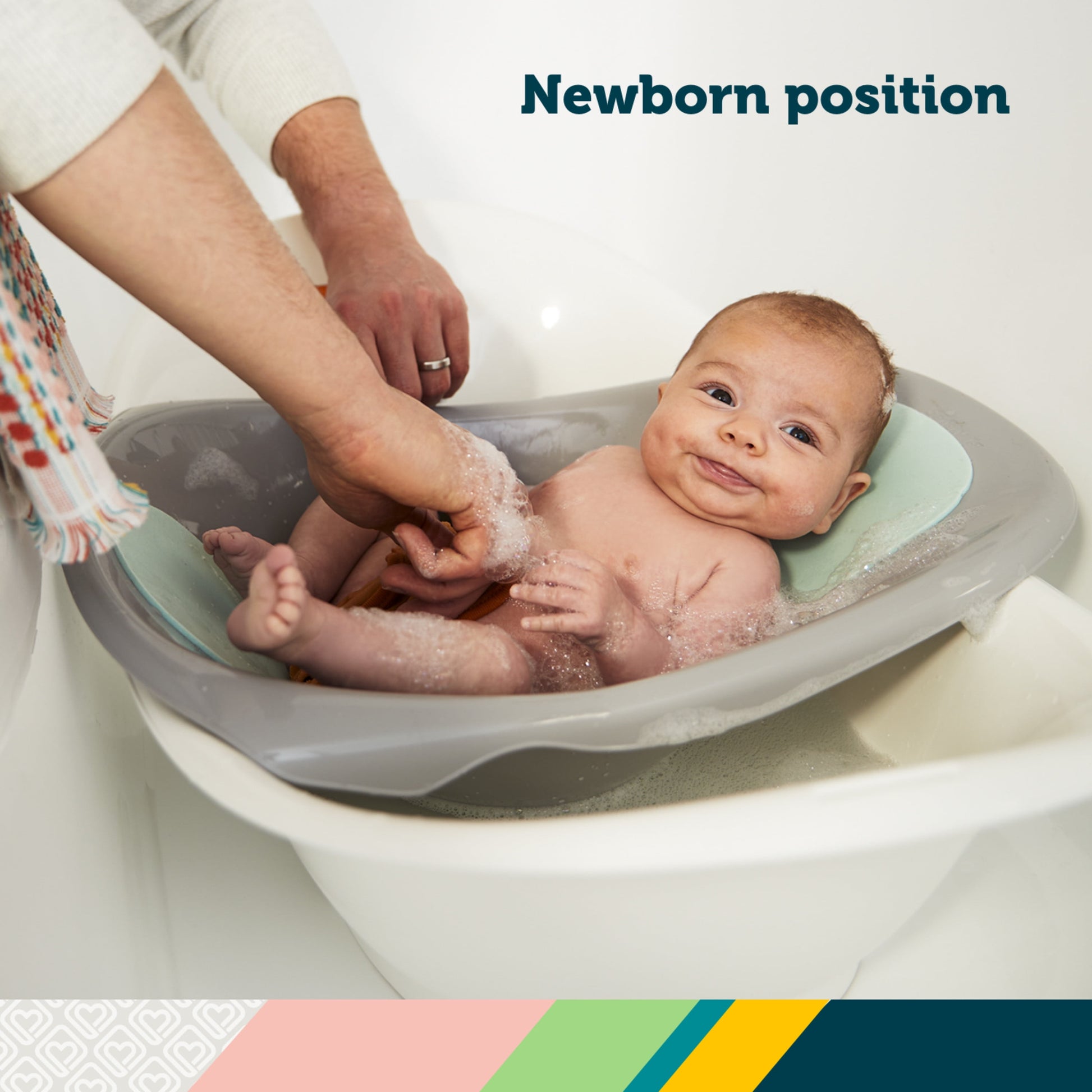 3-in-1 Multifunctional Plastic Infant Bathtub in Harbor Mist