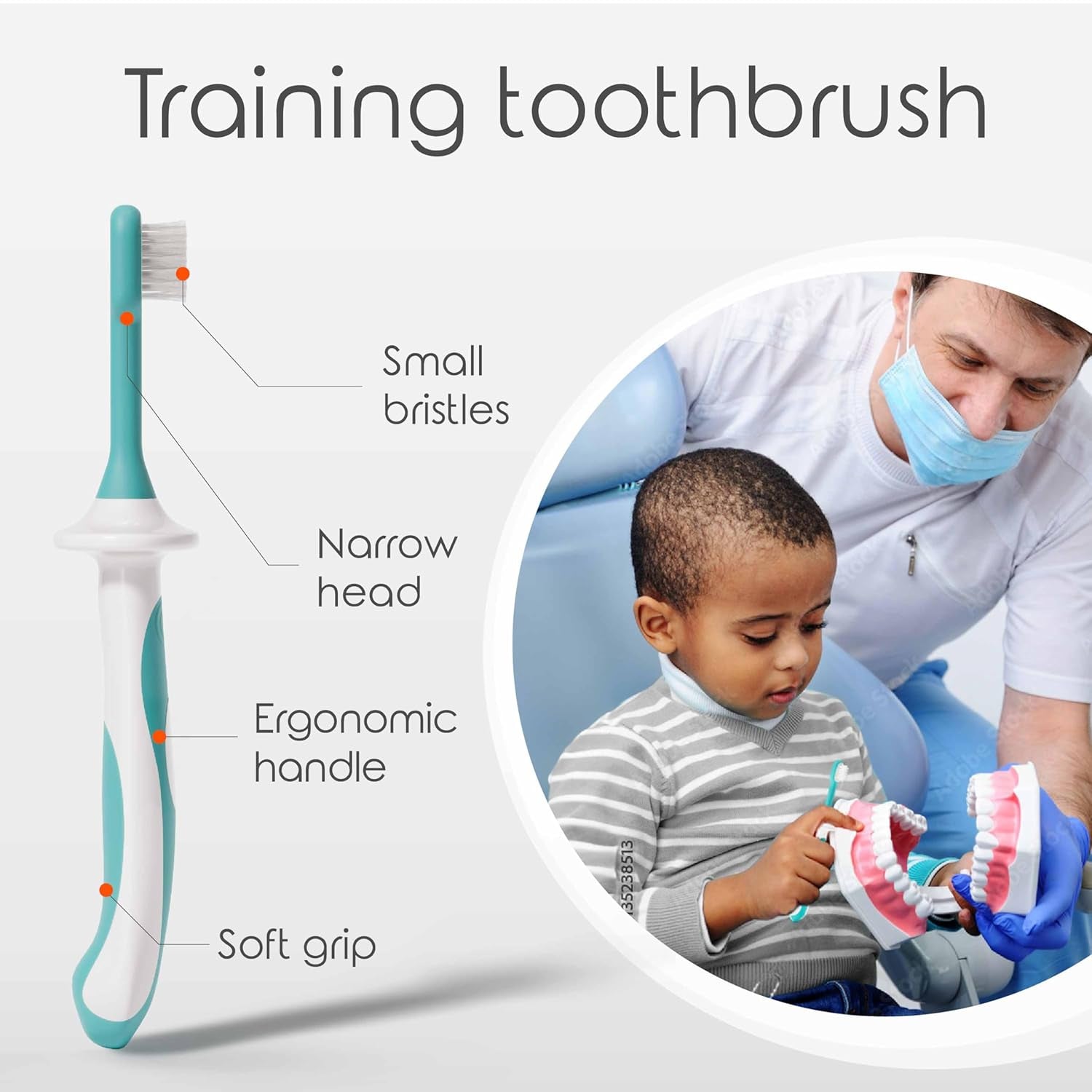 Toddler Toothbrush Set for Ages 1-2 (4-Pack) - BPA-Free, Safety-Tested Soft-Grip Toothbrushes Developed by Pediatric Dentists