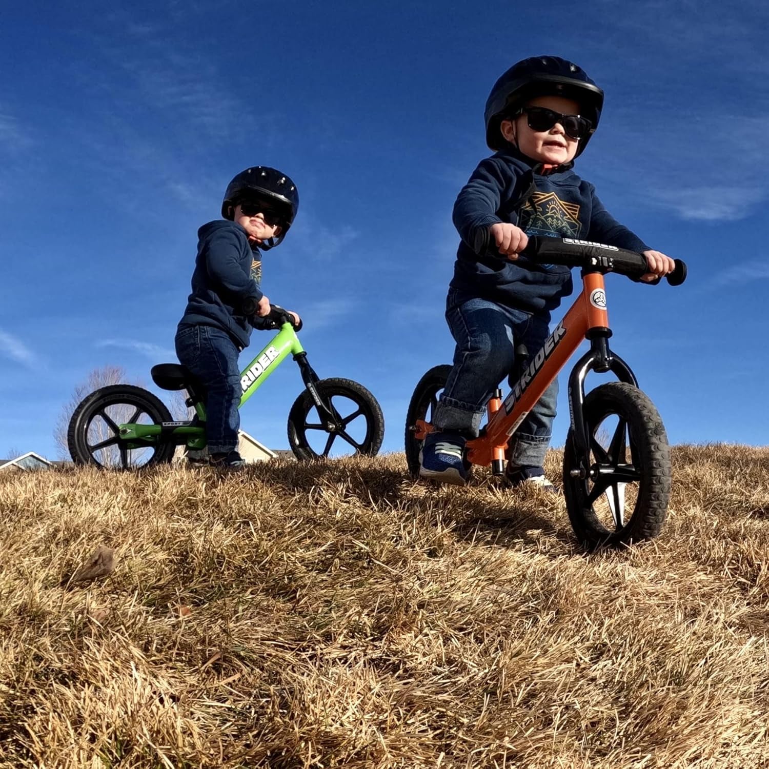 12-Inch Balance Bicycle for Children Ages 1 to 4 - Features Safety Pad, Padded Seat, Mini Grips, and Flat-Free Tires - Easy Tool-Free Assembly and Adjustments
