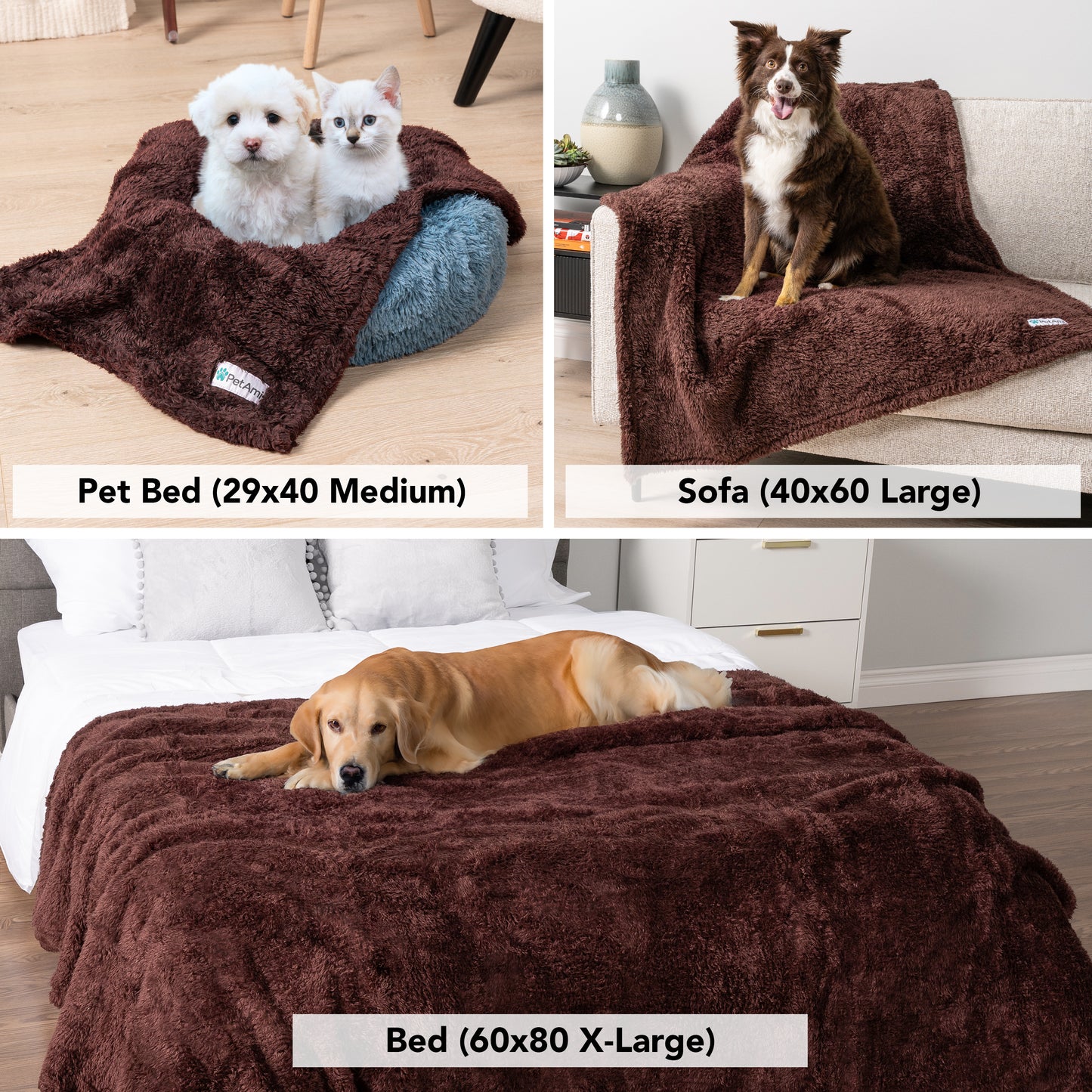 Dog Blanket for Pet Small Medium Large Dog Puppy Cat Soft Fleece Fluffy Sherpa
