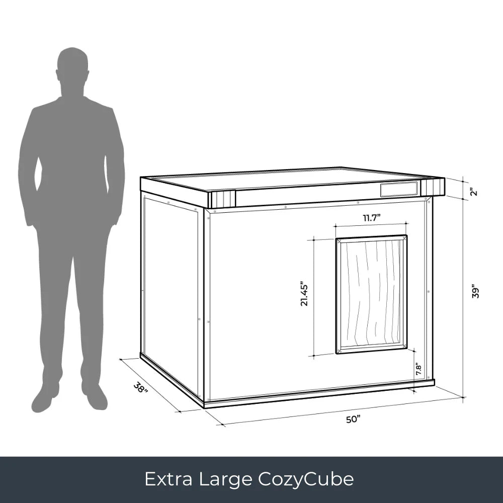 Cozycube Insulated Dog House with Coldroom Panel
