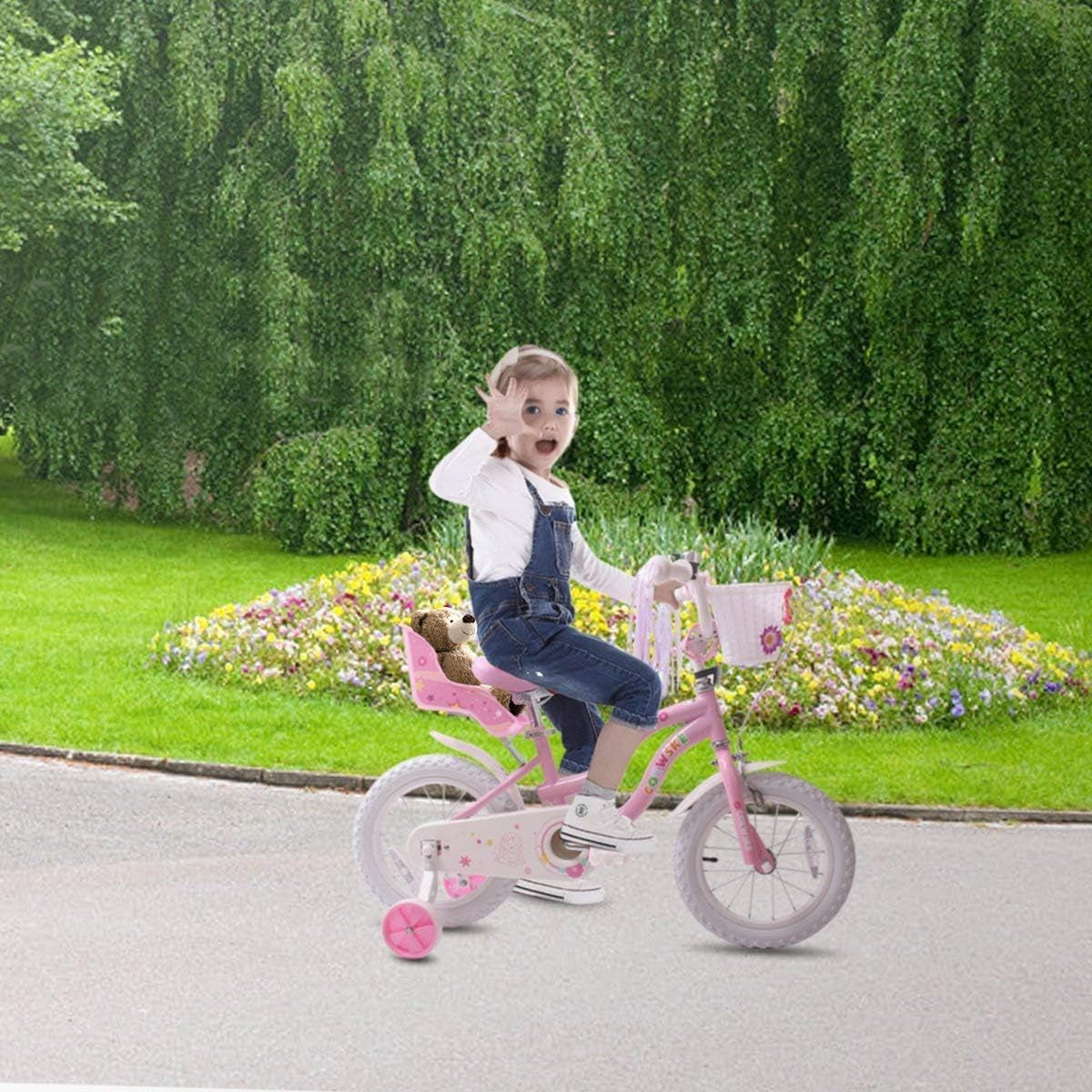 Children's Bicycle with Steel Frame in Little Princess Style - Available in 12, 14, 16, 18, and 20 Inches with Training Wheels