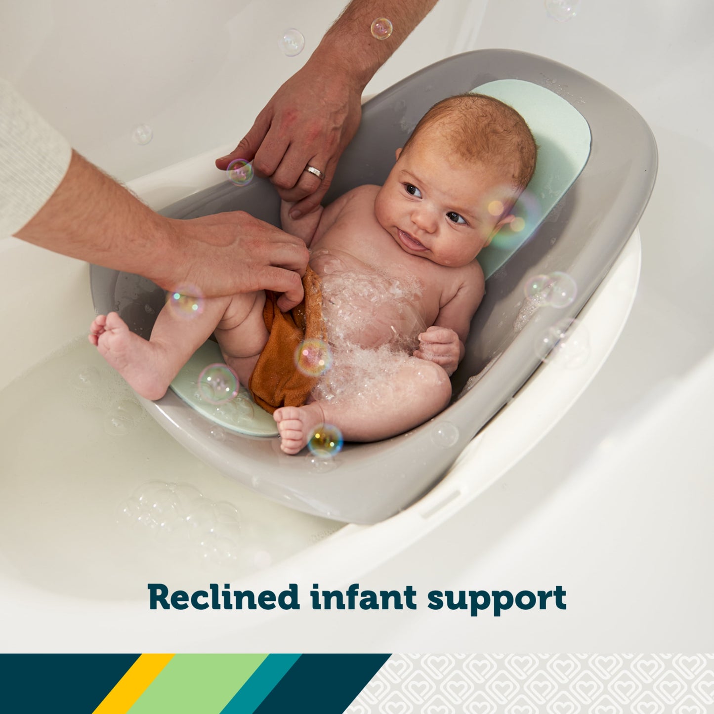3-in-1 Multifunctional Plastic Infant Bathtub in Harbor Mist