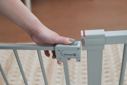 Pressure-Mounted Baby Gates for Doorways, Securetech® No-Drill Design with Integrated Door, Adjustable Width 29-38 Inches