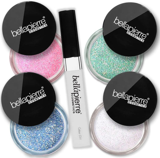 Cosmetic Glitter Kit with Color Stay Adhesive | Paraben Free | Vegan & Cruelty Free | All Skin Types - Sparkle Collection
