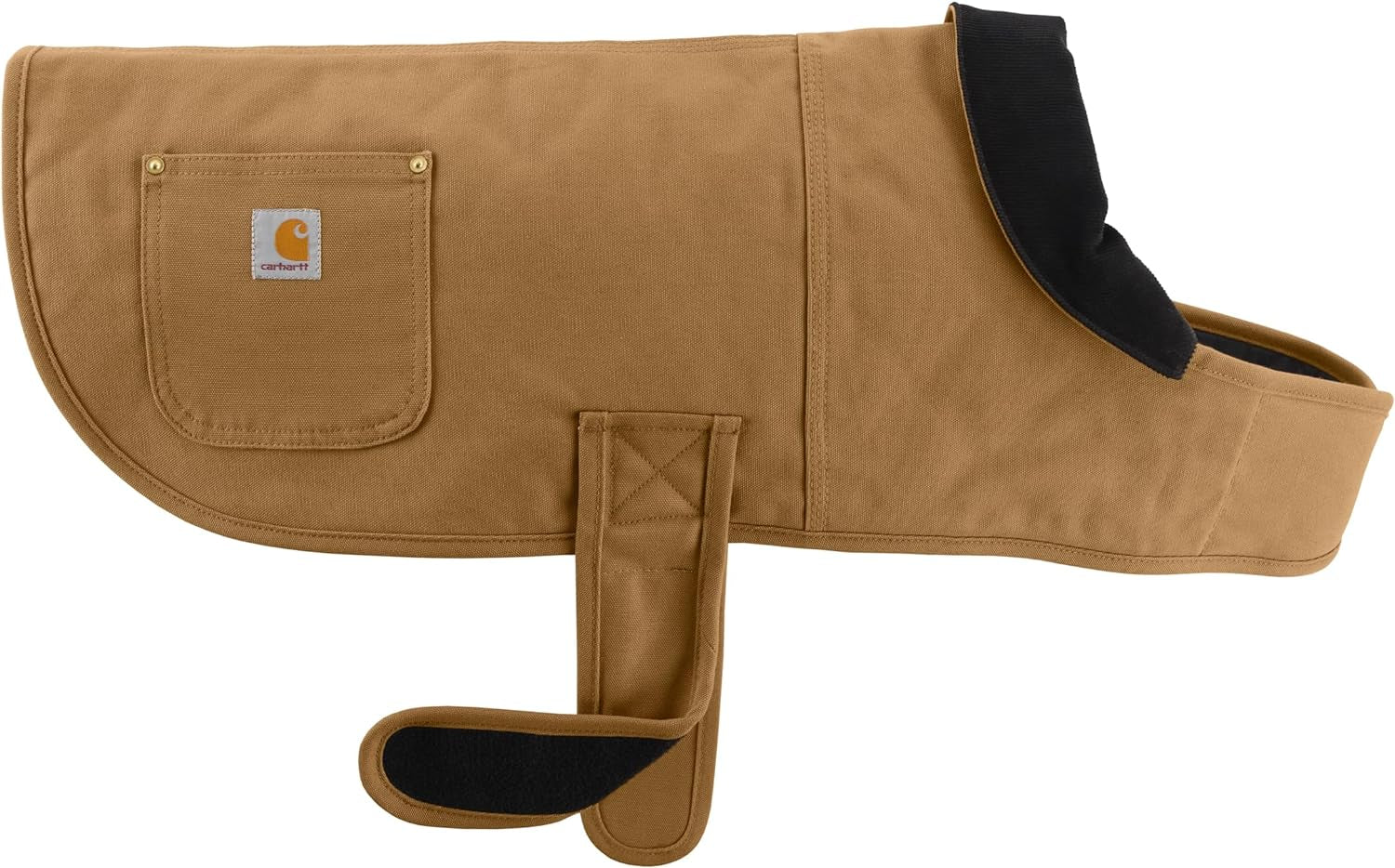 Firm Duck Insulated Dog Chore Coat, Durable Weather Resistant Coat for Cold and Windy Conditions, Contains PFAS ( Brown), Large