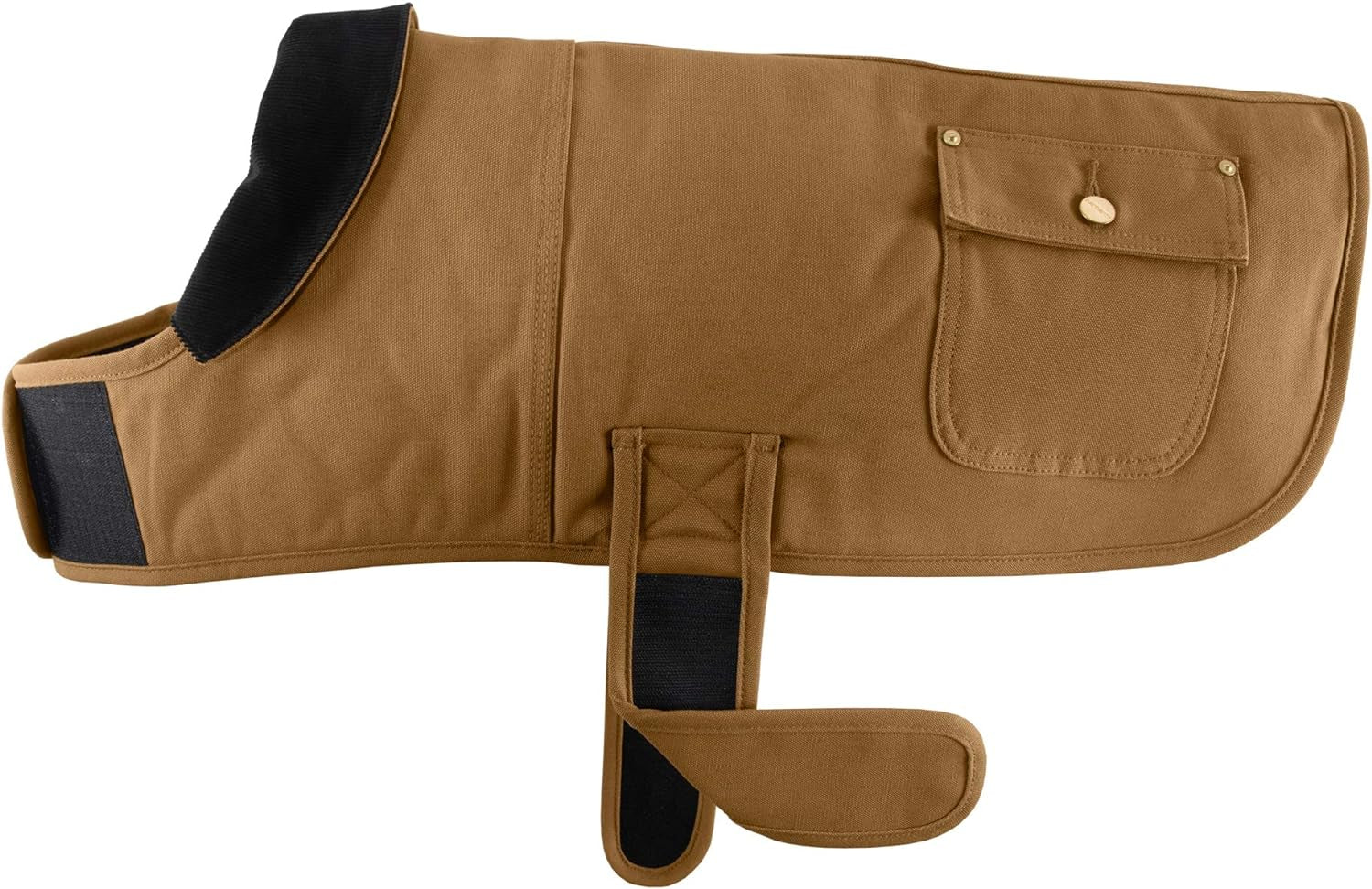 Firm Duck Insulated Dog Chore Coat, Durable Weather Resistant Coat for Cold and Windy Conditions, Contains PFAS ( Brown), Large