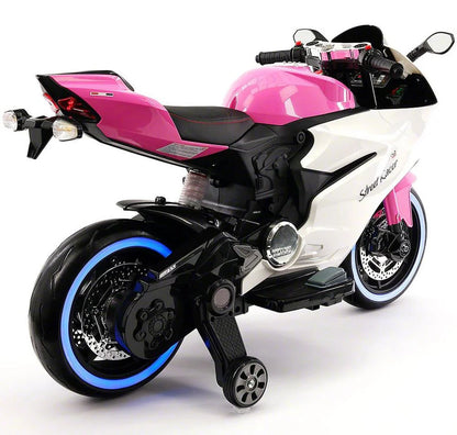 2023 Ducati Style Ride on Toy Motorcycle Car for Kids 12V Battery Powered Pink