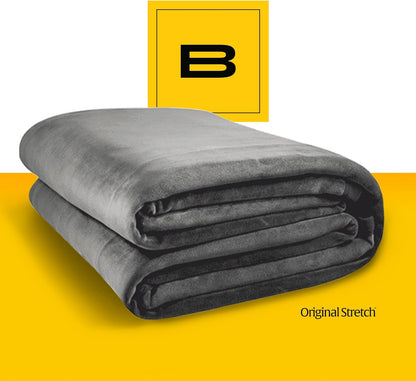Extra Large Light Grey Stretch Blanket - 100 Square Feet of Soft Comfort for the Whole Family - Premium Quality for 2025