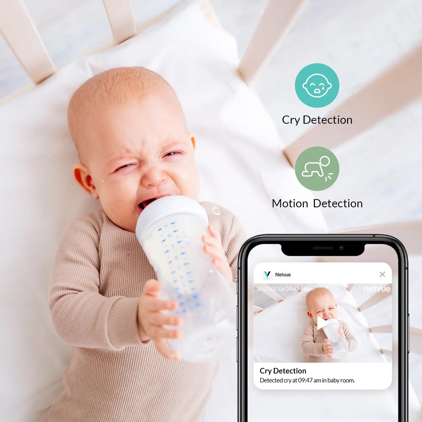 Peekababy 1080P HD 5-Inch Video Baby Monitor with Audio and Camera Functionality