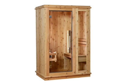 Logan Single-Occupancy Indoor Sauna Crafted from Rustic Cedar