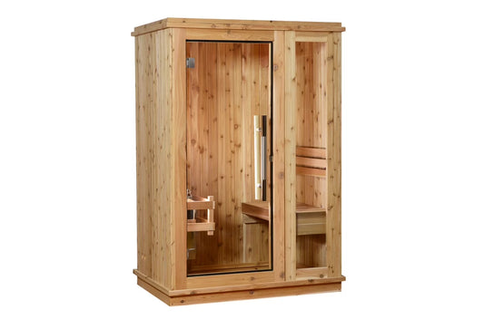 Logan Single-Occupancy Indoor Sauna Crafted from Rustic Cedar