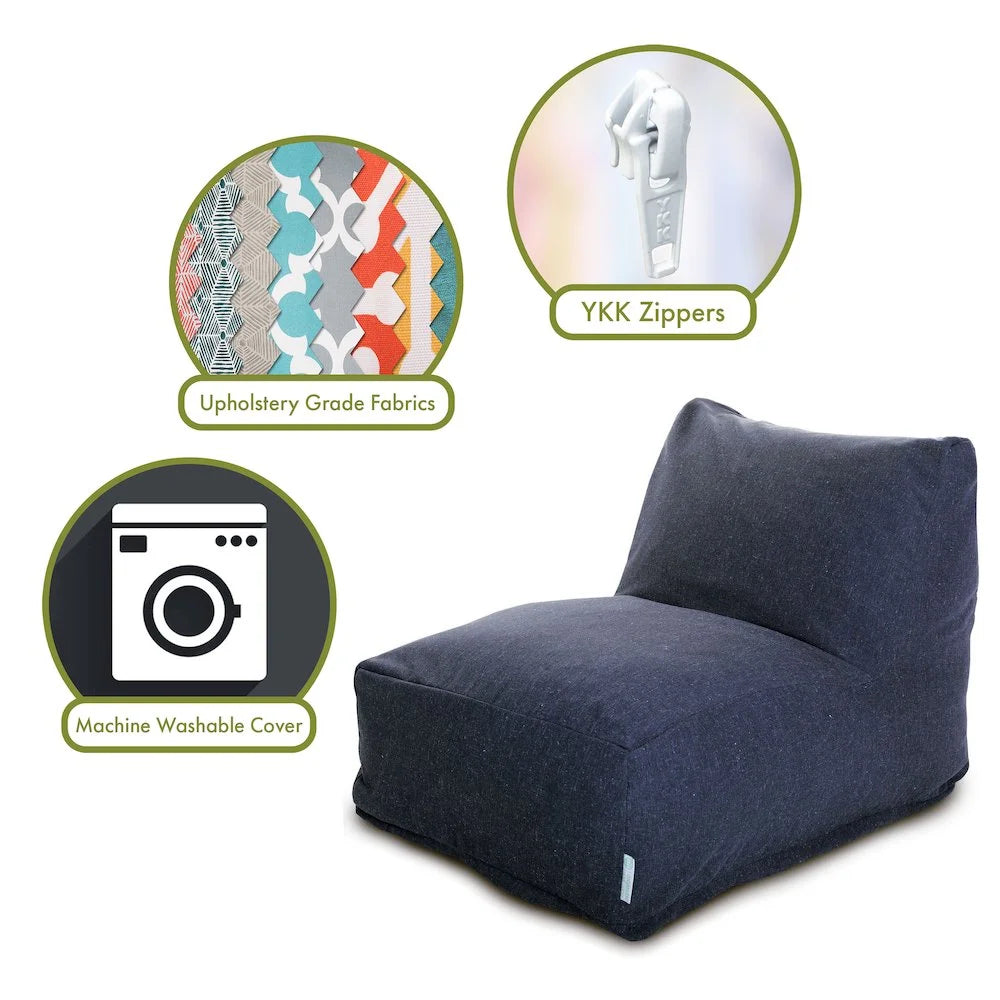 Navy Wales Decorative Bean Bag Chair Lounger