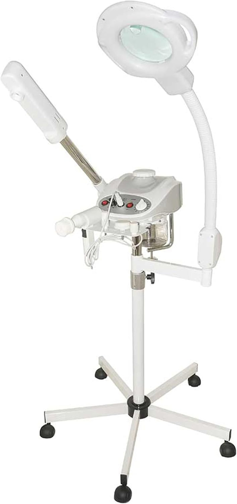 - 3-In-1 Ozone Facial Steamer, Facial Steamer for Esthetician with 5X Diopter Magnifying Lamp, 5-Piece Brush Set, Silent Timer & Aromatherapy, Facial Steamer Professional