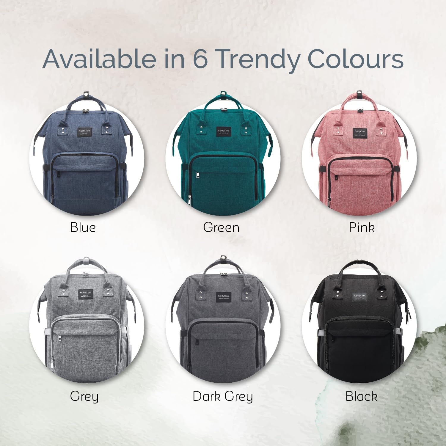 Diaper Bag Backpack with Changing Station | Multifunctional Waterproof Travel Backpack for Maternity | Spacious Unisex Gray Tote Bag
