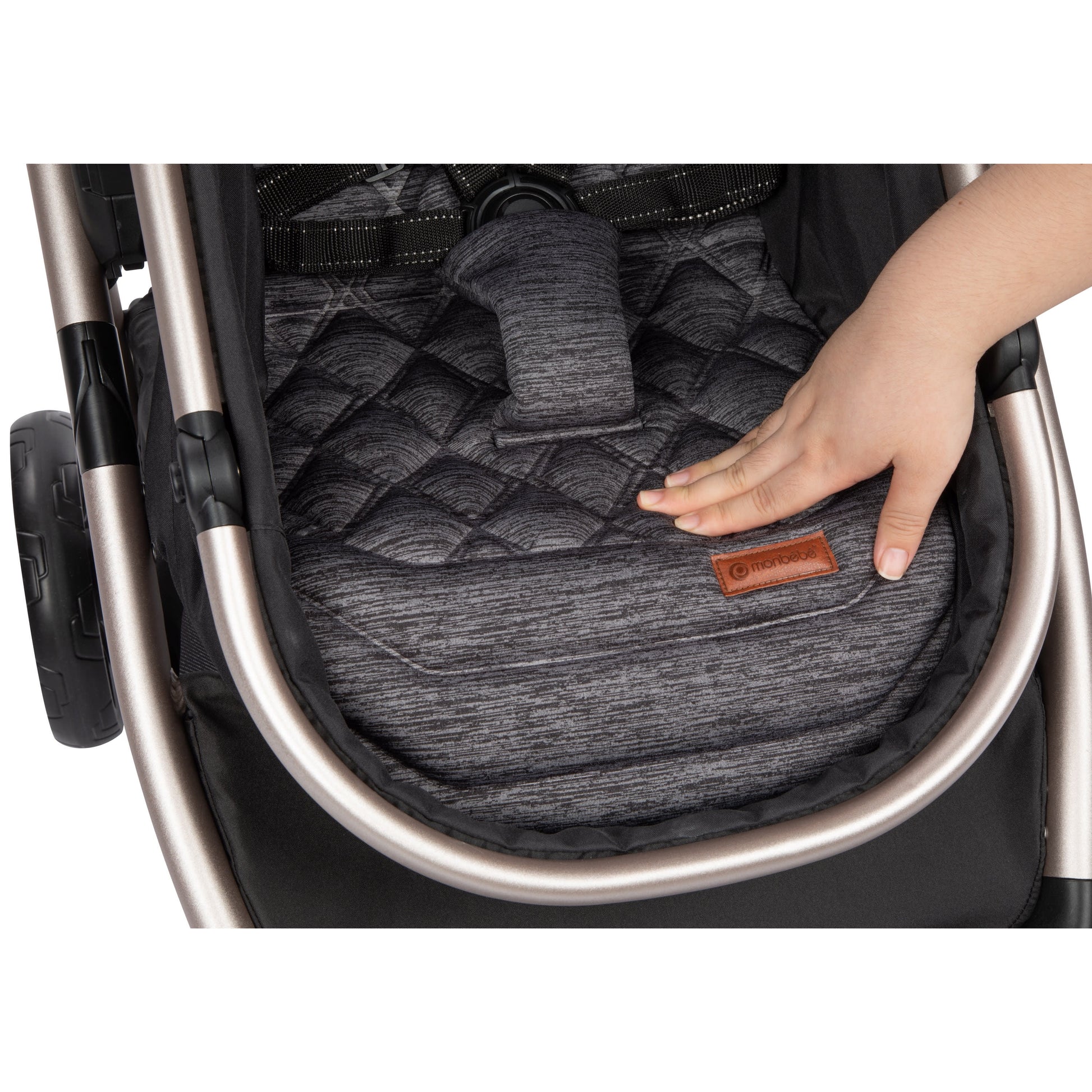 6-in-1 Modular Travel System for Infants and Toddlers in Black and Gold, Unisex Design