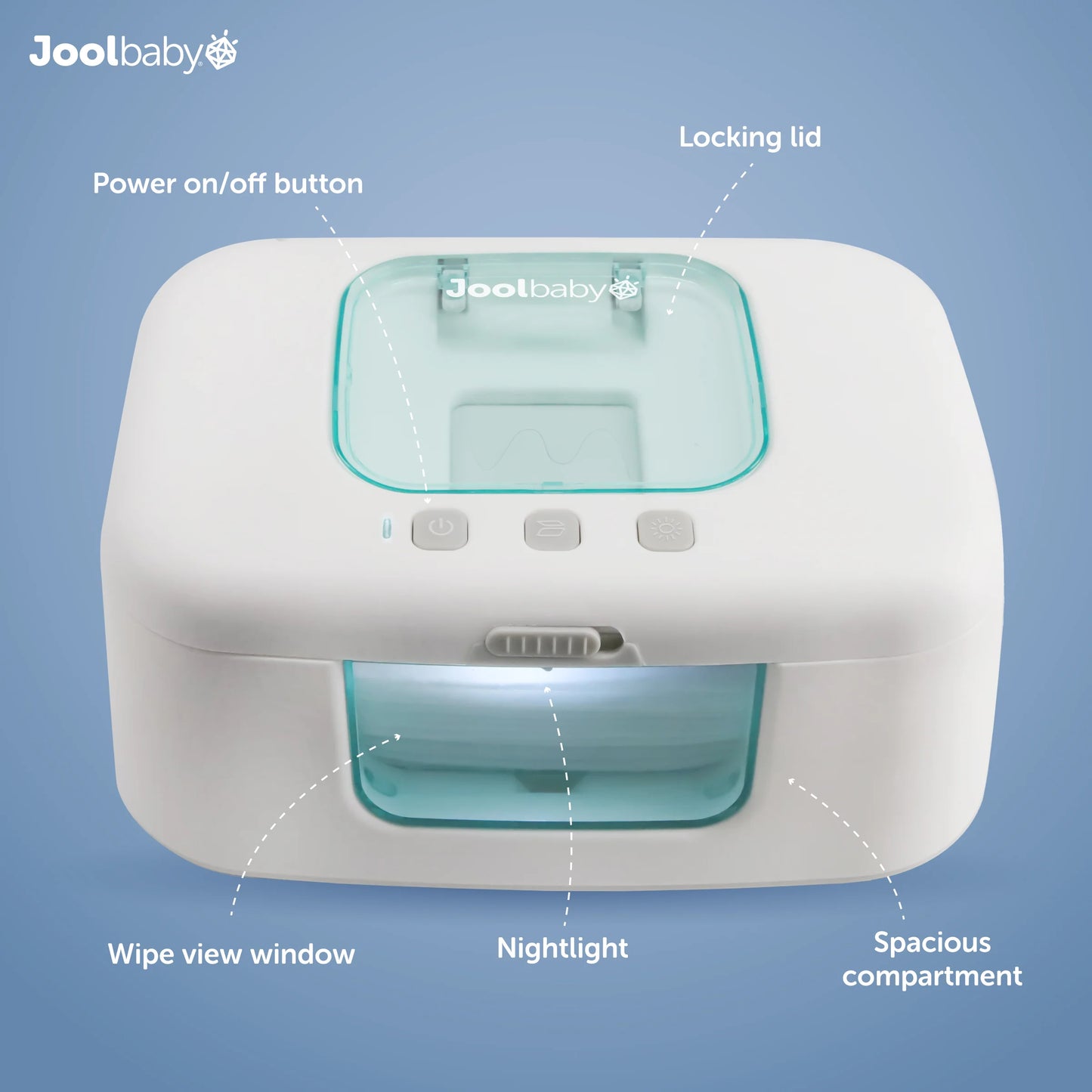 Baby Wipe Warmer and Dispenser with LED Lighting and Adjustable Power Control
