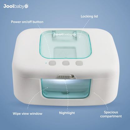 Baby Wipe Warmer and Dispenser with LED Lighting and Adjustable Power Control