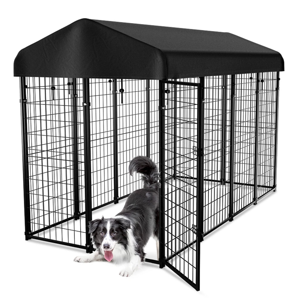 Pawgiant Oversized Large Dog Kennel Outdoor Anti-Uv Dog Playpen House Fence Pet Crate US