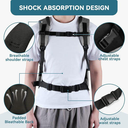 Pet Backpack Carrier with Upgrade Waist Cushion Design to Better Fit the Waist, Suitable for Small and Medium Dogs Cats, and Rabbits up to 18 Pounds