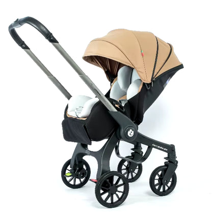 Multifunctional 4-in-1 Two-Way Baby Stroller with Collapsible Basket and Infant Carriage Seat