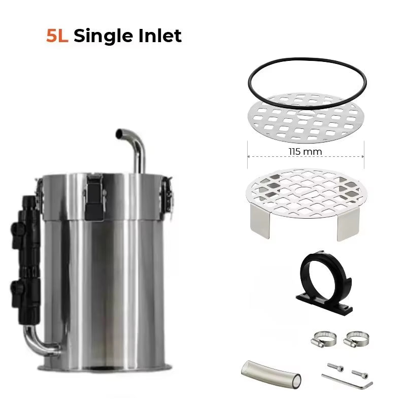 Aquarium External Filter Barrel ADA Style Fish Tank Grass Tank Stainless Steel Pro Canister Filter Premium Filter Barrel 어항 악세사리